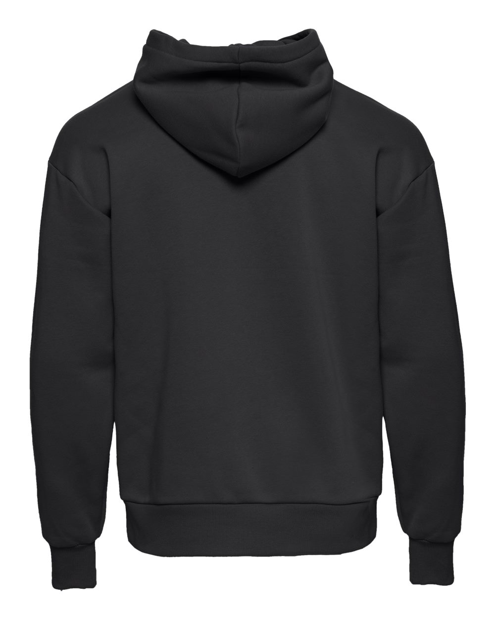 Unisex Heavyweight Fleece Hoodie Sweatshirt - Back - B22218102 - Graphite Black