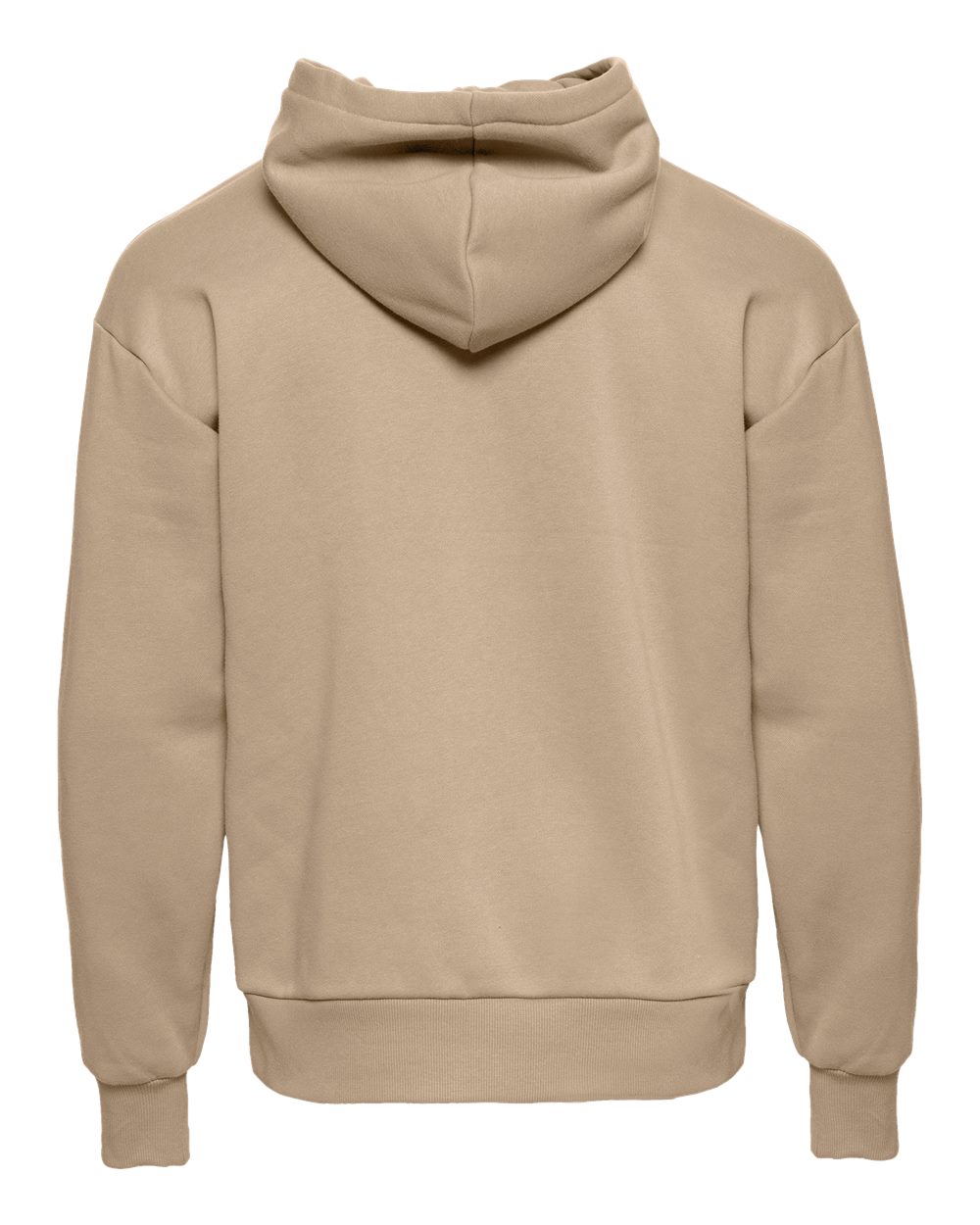 Unisex Heavyweight Fleece Hoodie Sweatshirt - Back - B22218242 - Tan