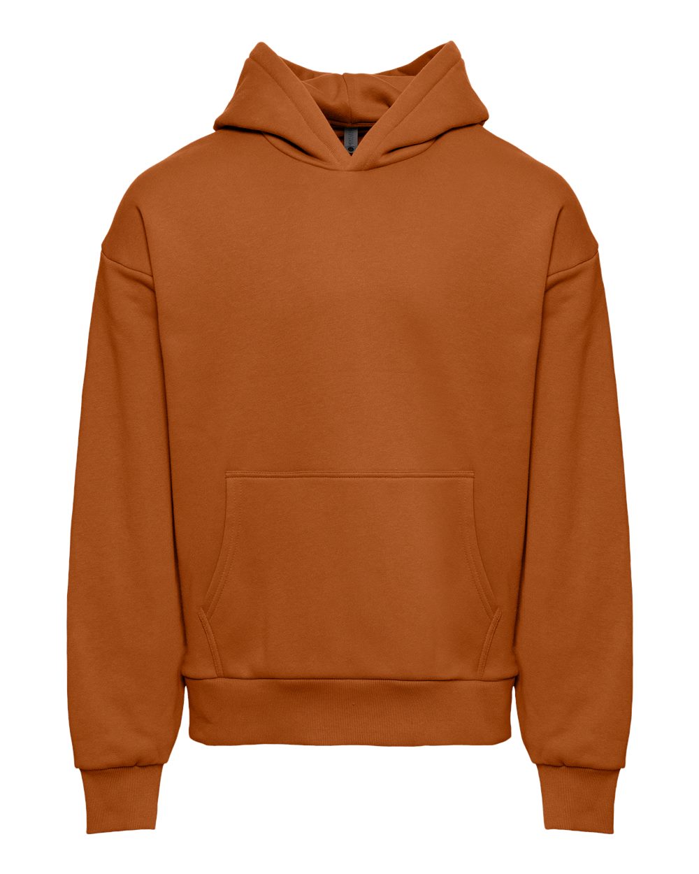 Unisex Heavyweight Fleece Hoodie Sweatshirt - Front - B22218002 - Clay