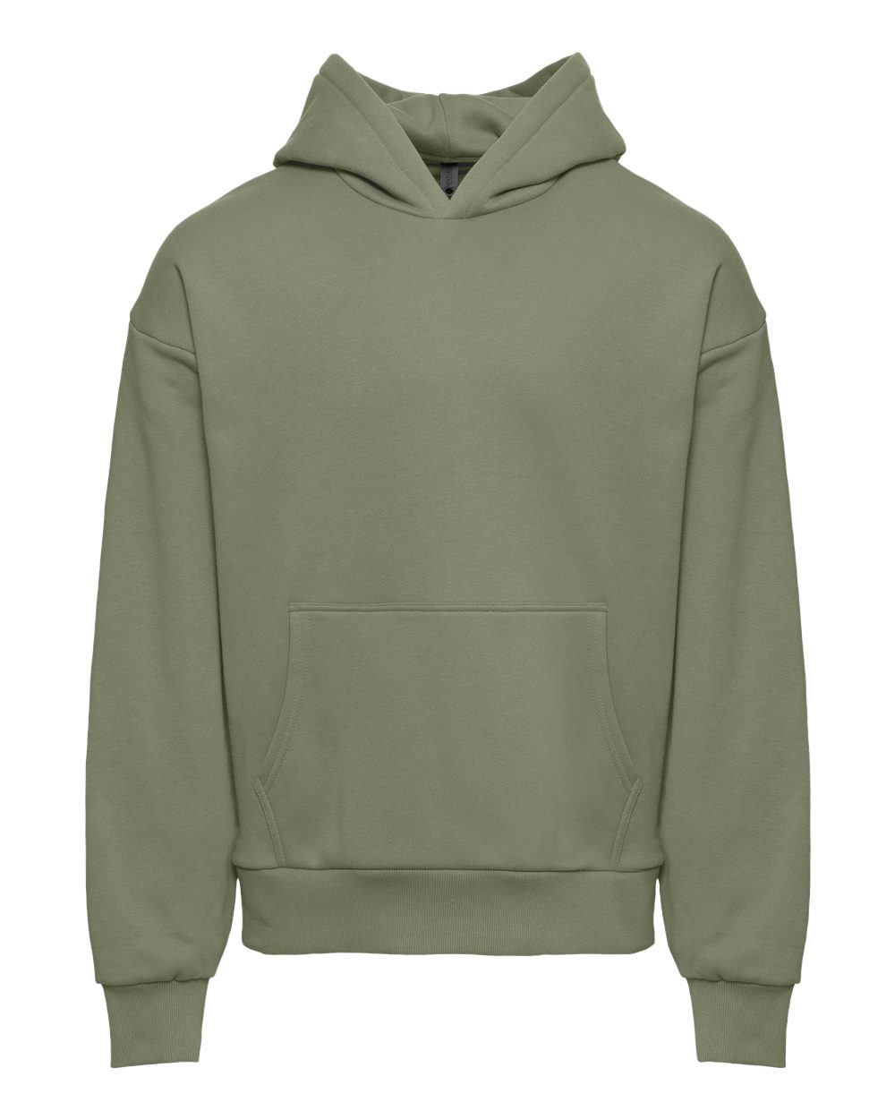 Unisex Heavyweight Fleece Hoodie Sweatshirt - Front - B22218642 - Light Olive