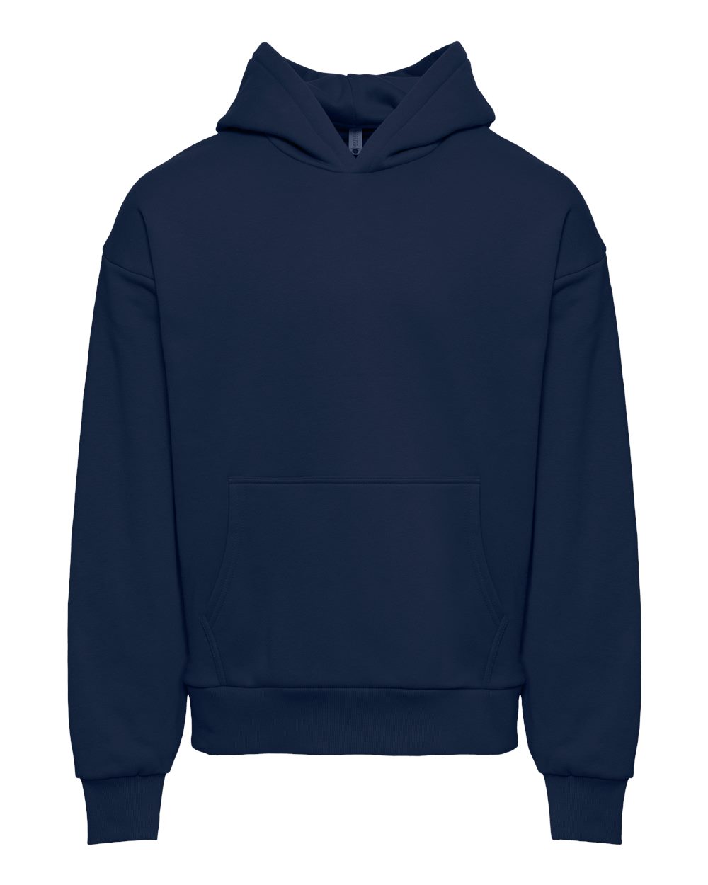Unisex Heavyweight Fleece Hoodie Sweatshirt - Front - B22218652 - Midnight Navy