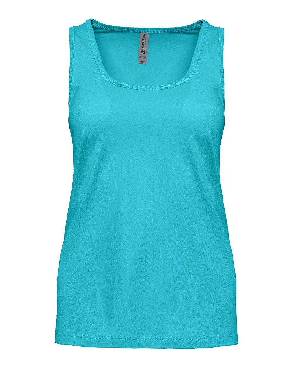 Women's Cotton Tank - Front - B00118972 - Tahiti Blue