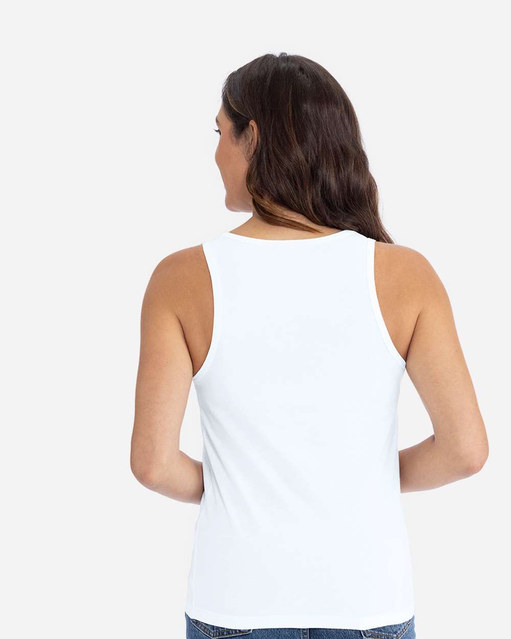 Women's Cotton Tank - OnModelBack - B00118002 - White