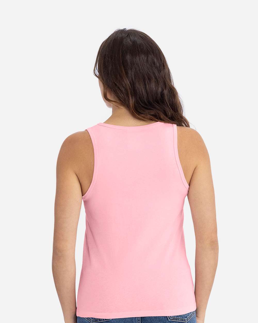 Women's Cotton Tank - OnModelBack - B00118302 - Light Pink
