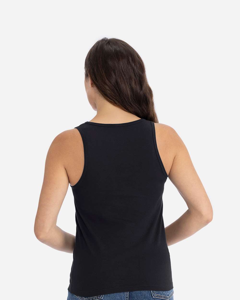 Women's Cotton Tank - OnModelBack - B00118502 - Black