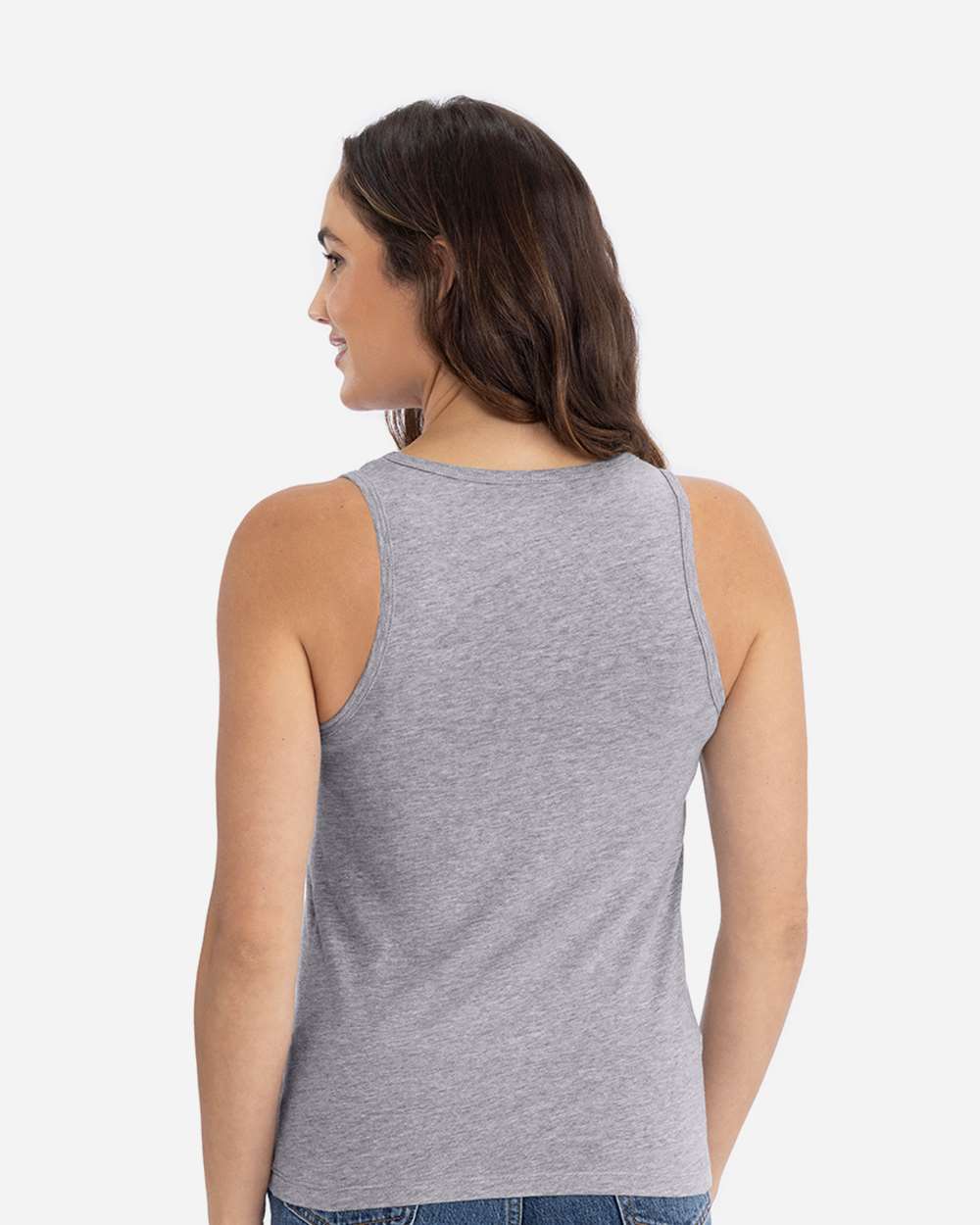 Women's Cotton Tank - OnModelBack - B00118582 - Heather Grey