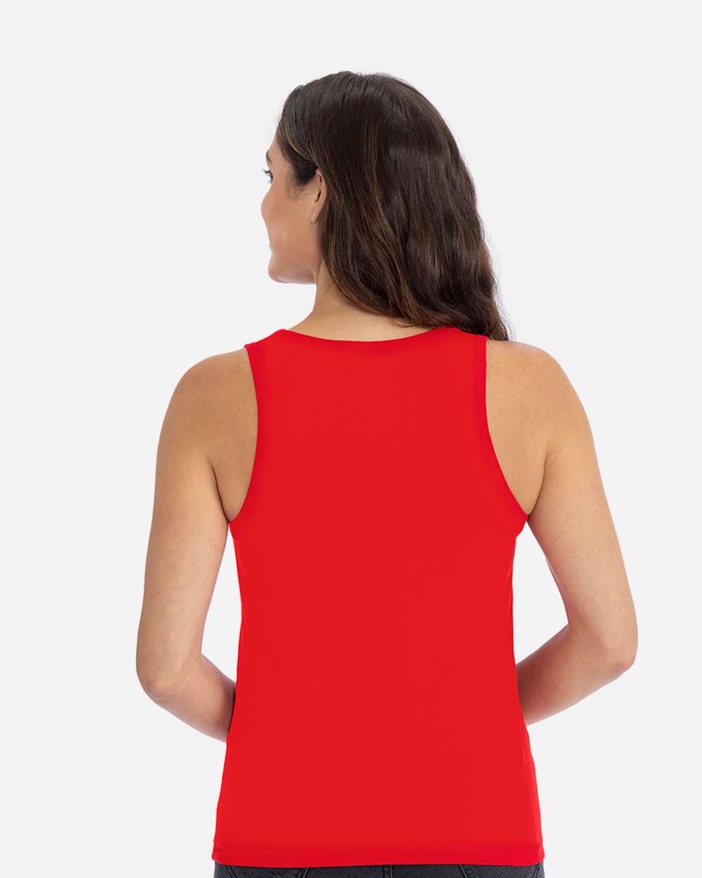 Women's Cotton Tank - OnModelBack - B00118702 - Red