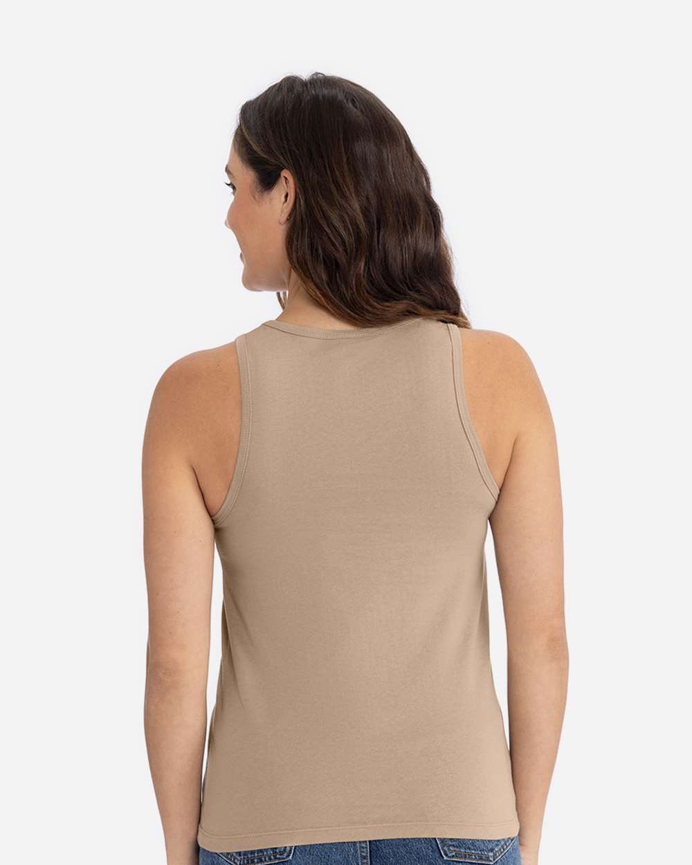 Women's Cotton Tank - OnModelBack - B00118962 - Tan