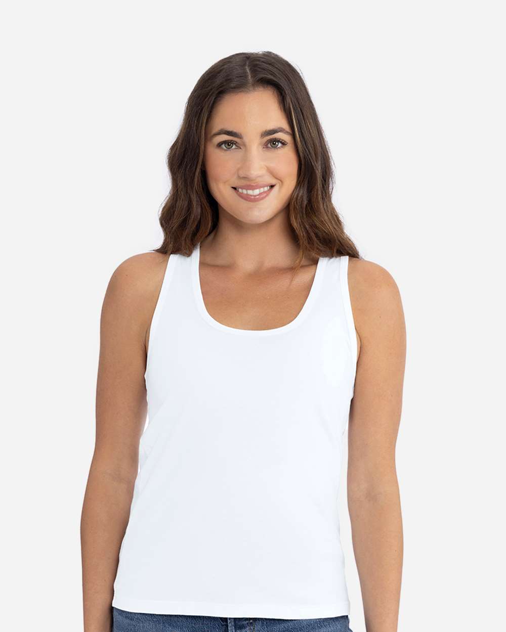 Women's Cotton Tank - OnModelFront - B00118002 - White