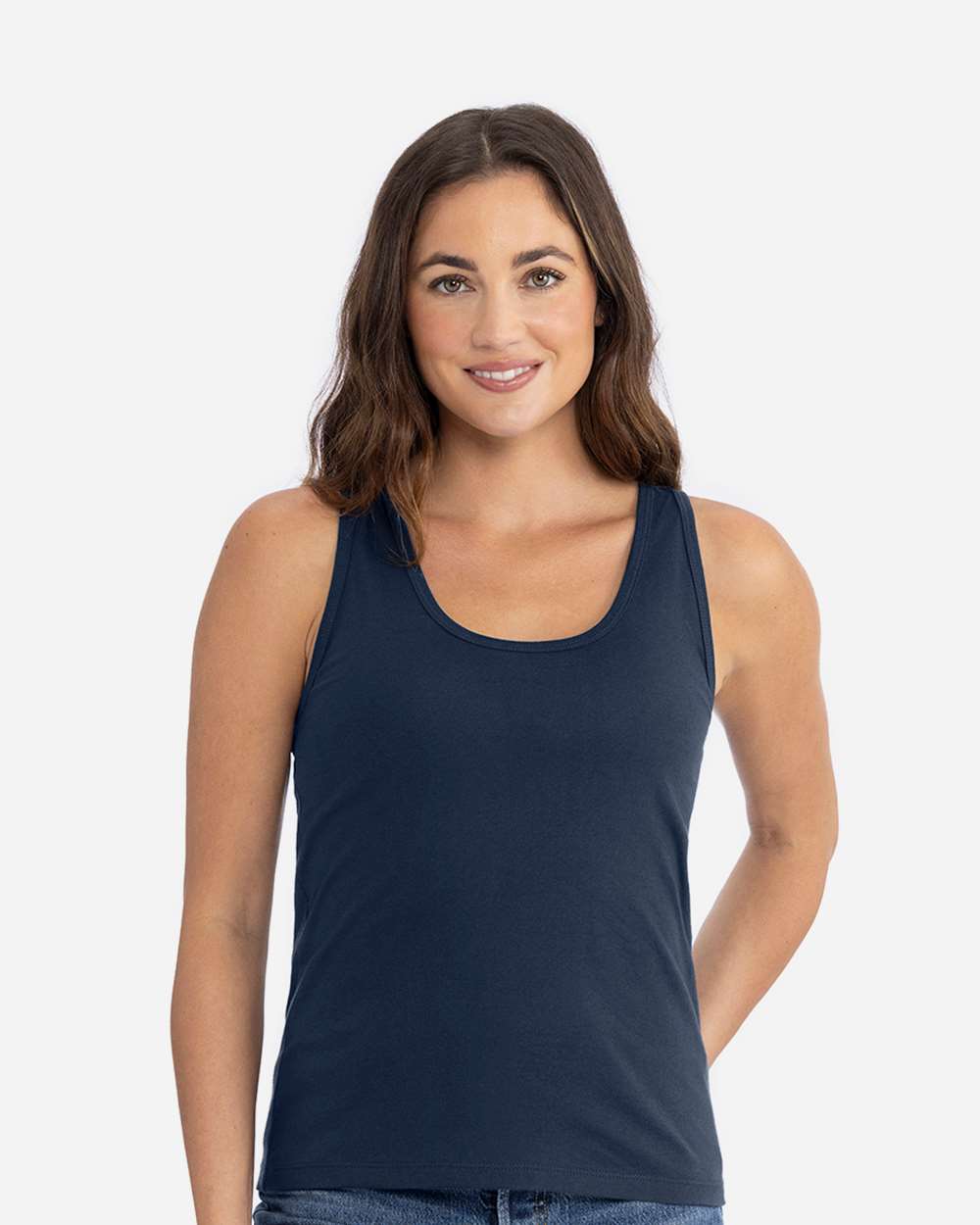 Women's Cotton Tank - OnModelFront - B00118652 - Midnight Navy