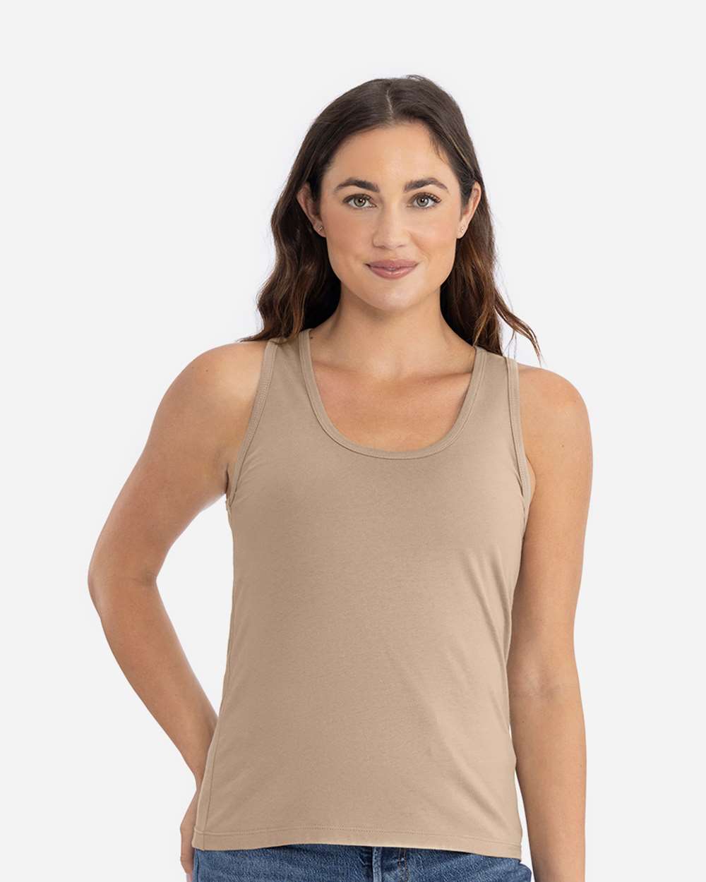 Women's Cotton Tank - OnModelFront - B00118962 - Tan