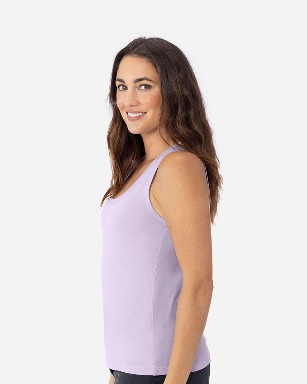 Women's Cotton Tank - OnModelSide - B00118212 - Lavender