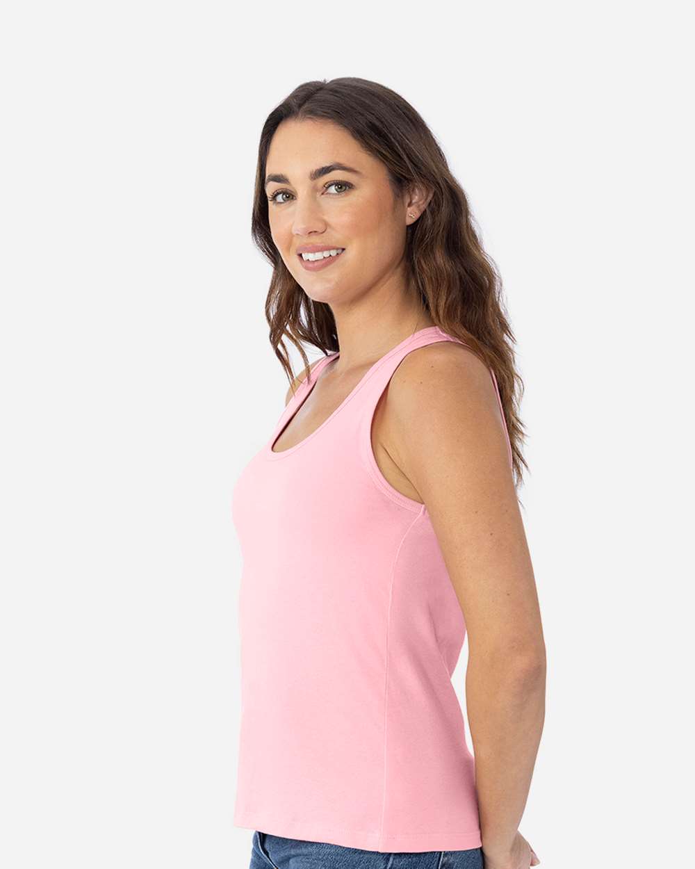 Women's Cotton Tank - OnModelSide - B00118302 - Light Pink