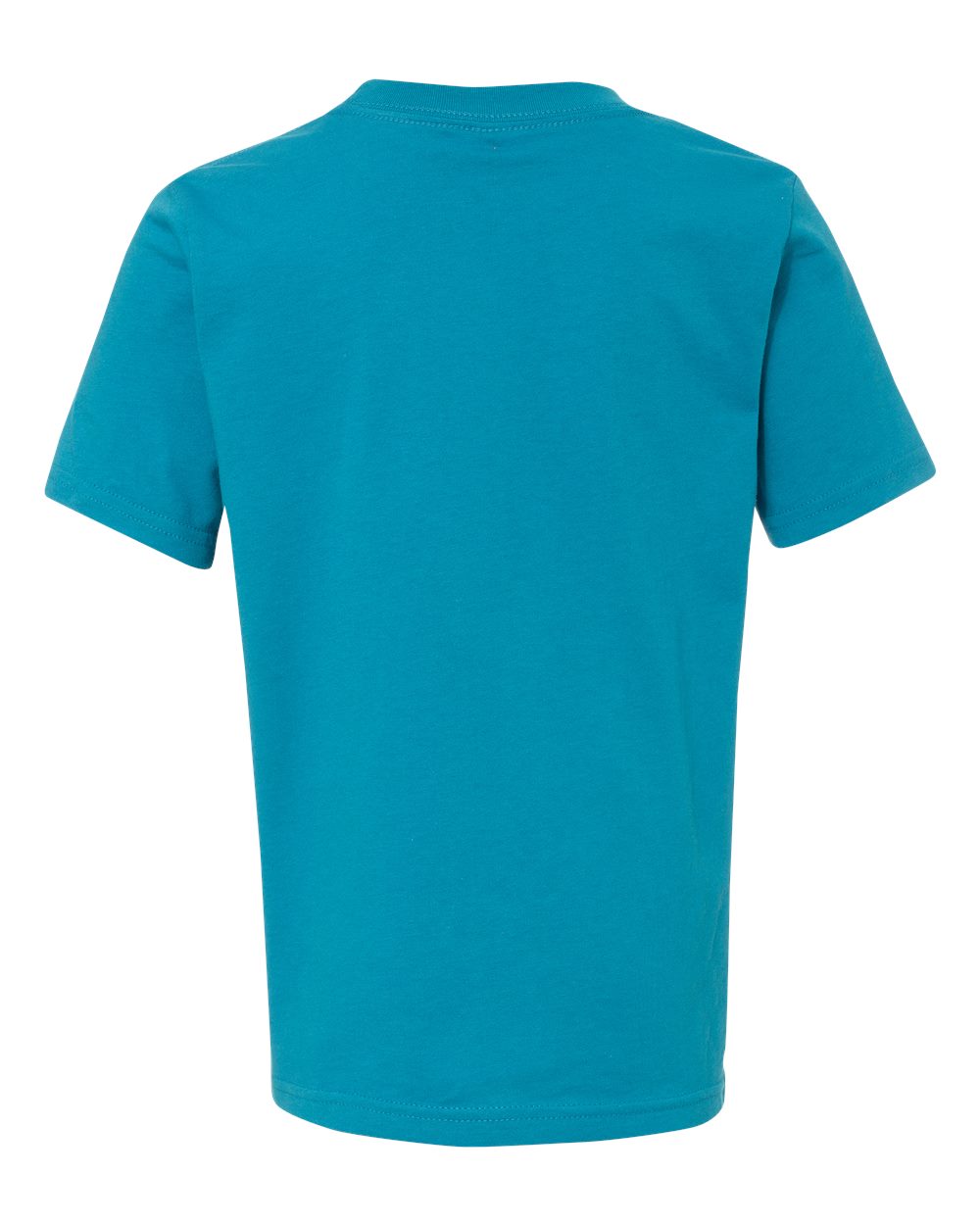 Youth Cotton T-Shirt - Back - B38018762 - Turquoise