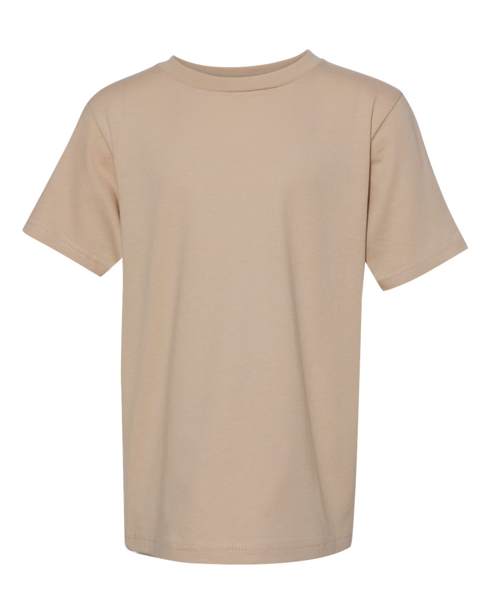 Youth Cotton T-Shirt - Front - B38018242 - Tan