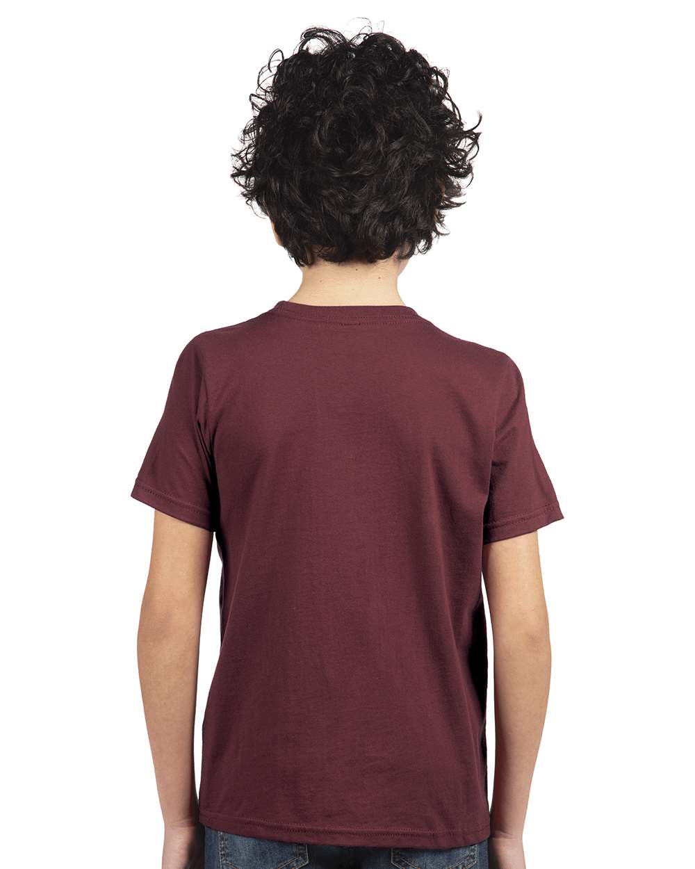 Youth Cotton T-Shirt - OnModelBack - B38018532 - Maroon