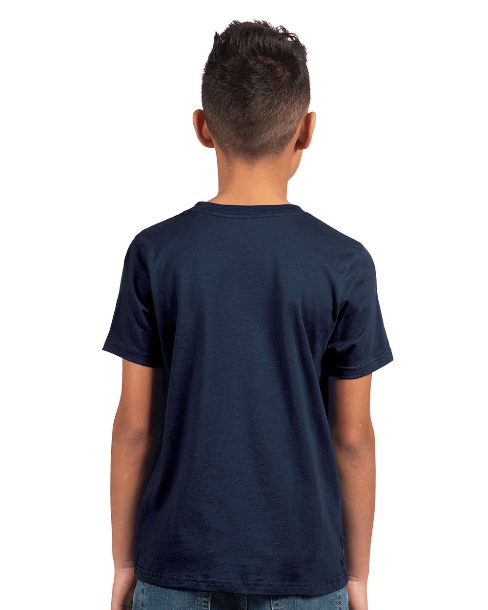 Youth Cotton T-Shirt - OnModelBack - B38018652 - Midnight Navy