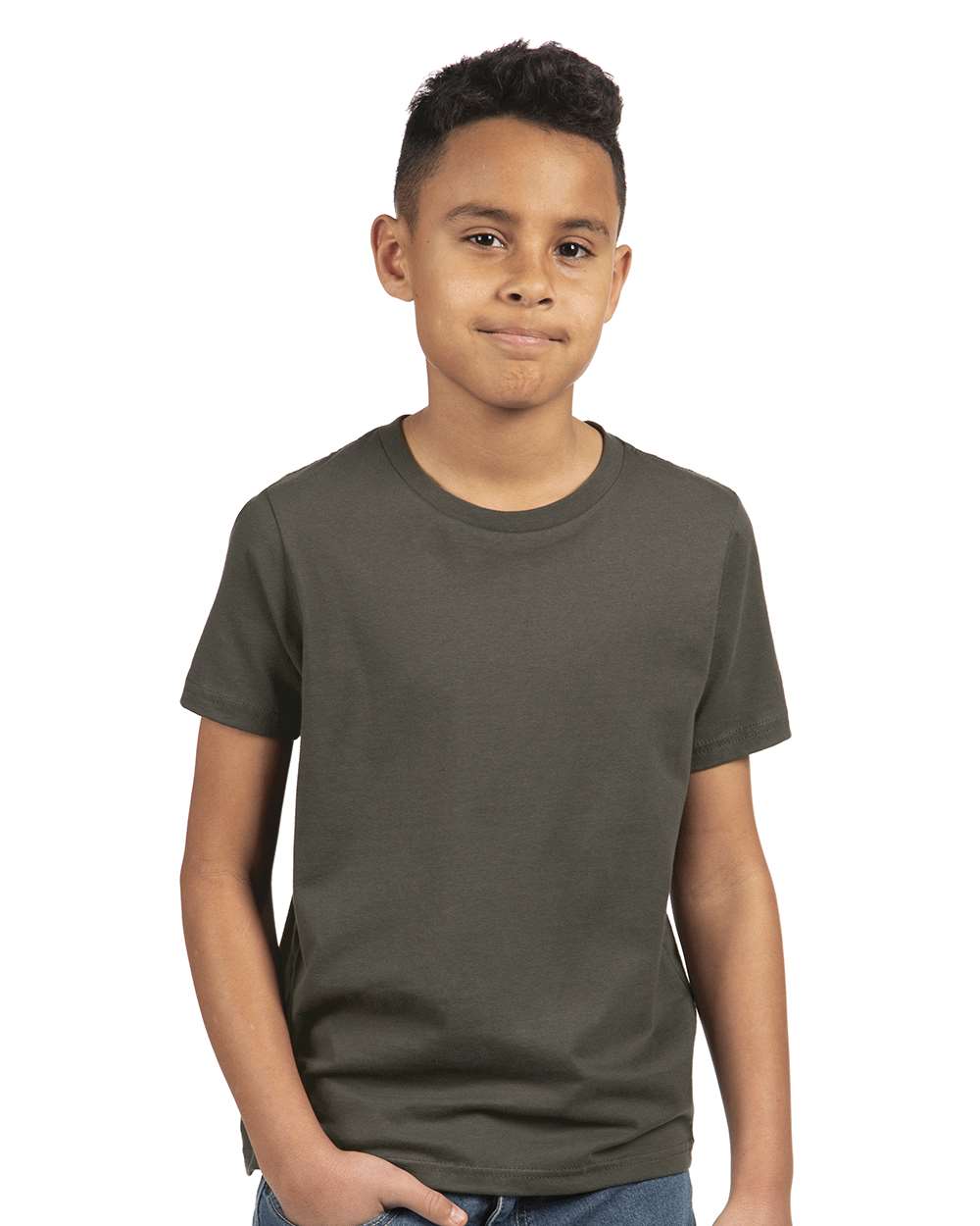 Youth Cotton T-Shirt - OnModelFront - B38018092 - Heavy Metal
