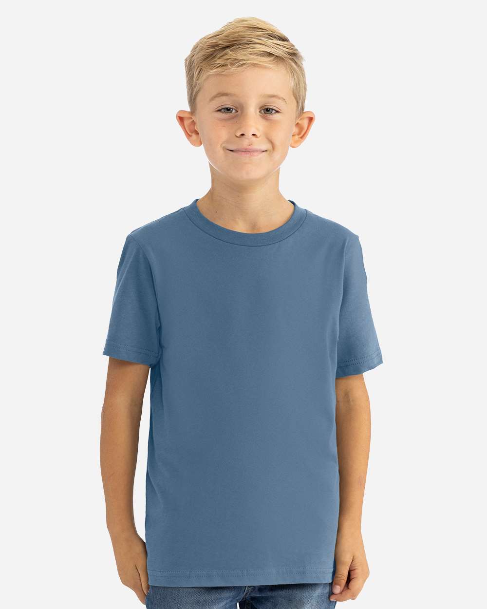 Youth Cotton T-Shirt - OnModelFront - B38018222 - Blue Jean