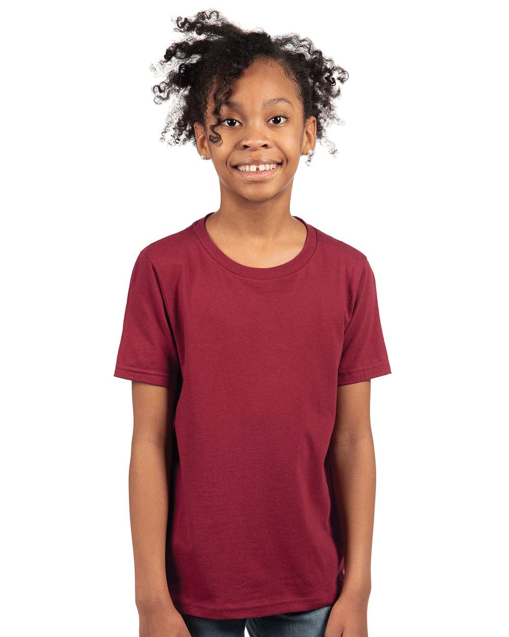 Youth Cotton T-Shirt - OnModelFront - B38018712 - Cardinal