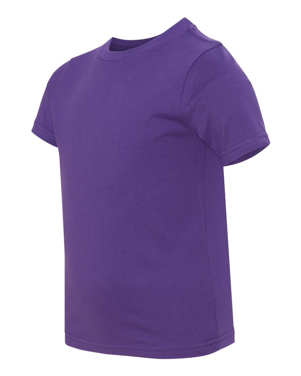 Youth Cotton T-Shirt - Side - B38018672 - Purple Rush
