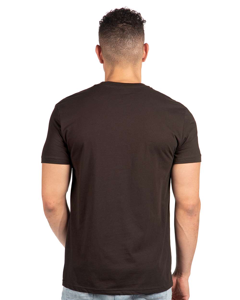 Cotton T-Shirt - OnModelBack - B00618052 - Dark Chocolate