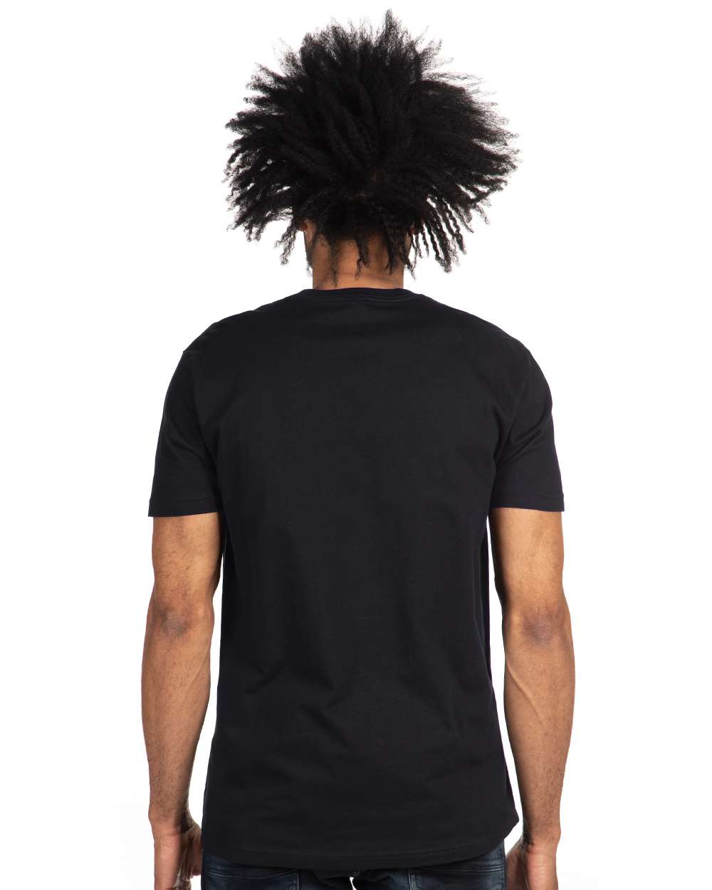 Cotton T-Shirt - OnModelBack - B00618502 - Black