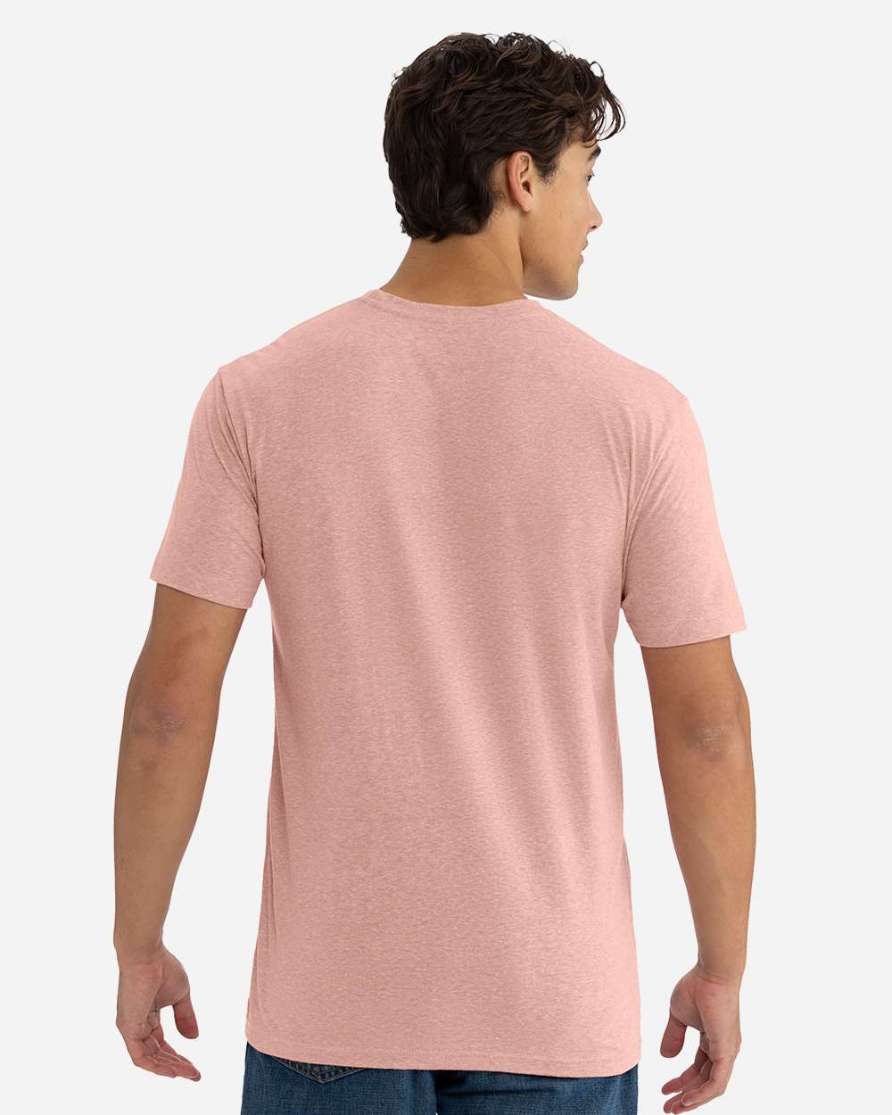 Unisex Triblend T-Shirt - OnModelBack - B84718302 - Desert Pink