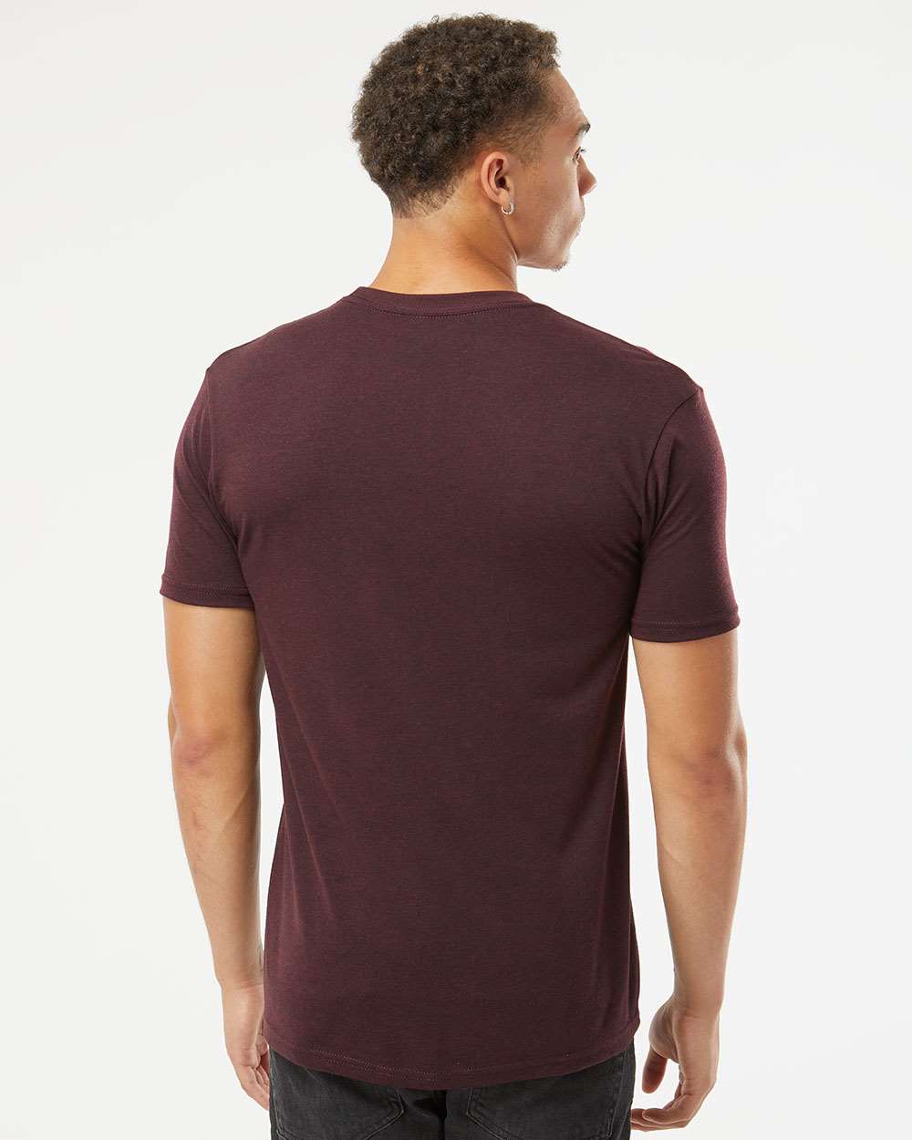 Unisex Triblend T-Shirt - OnModelBack - B84718532 - Cardinal Black