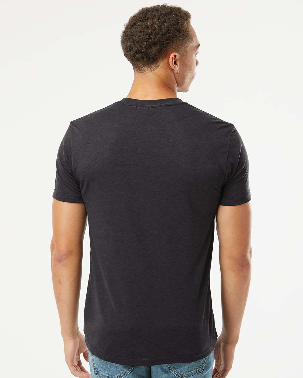Unisex Triblend T-Shirt - OnModelBack - B84718592 - Graphite Black