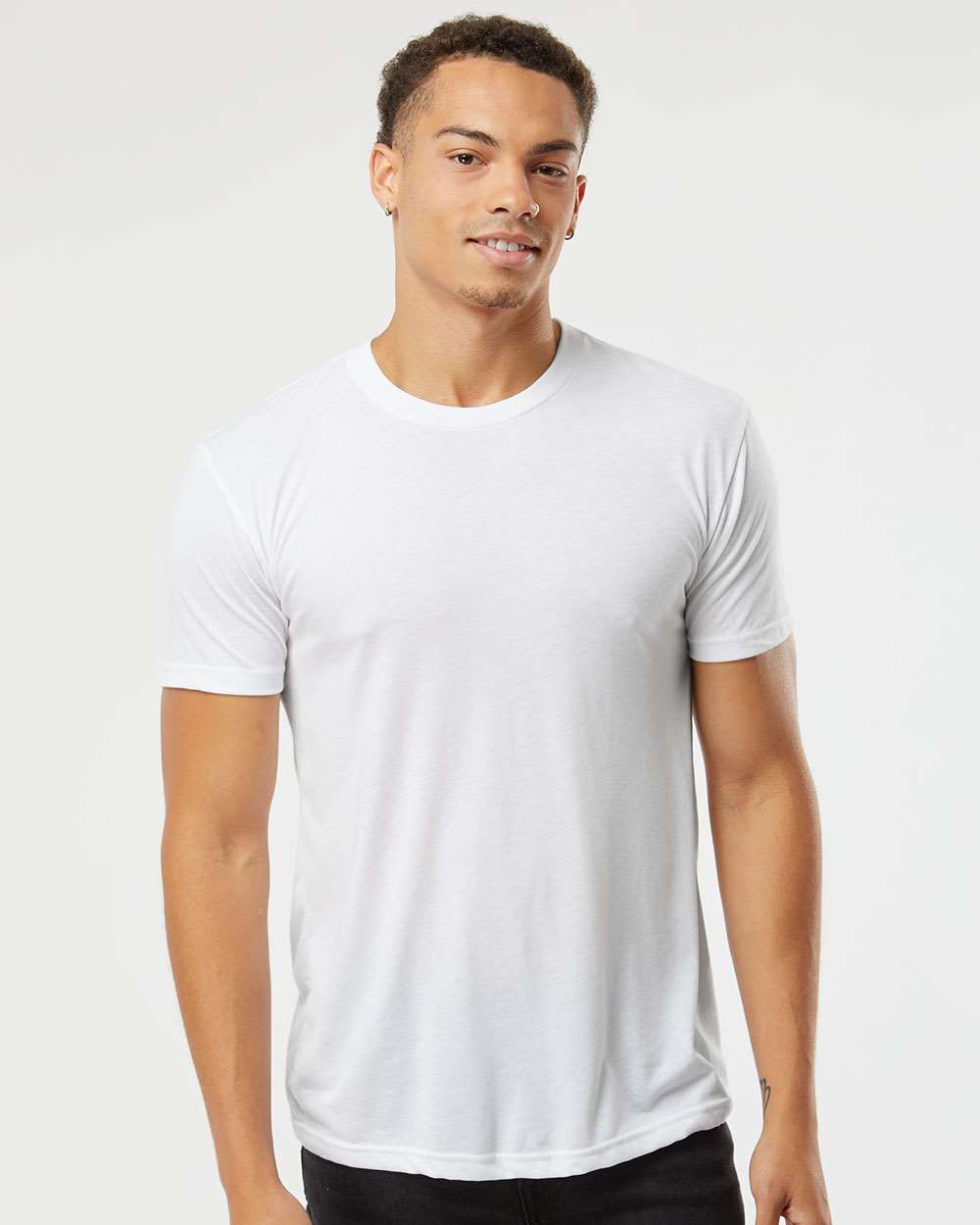 Unisex Triblend T-Shirt - OnModelFront - B84718012 - White