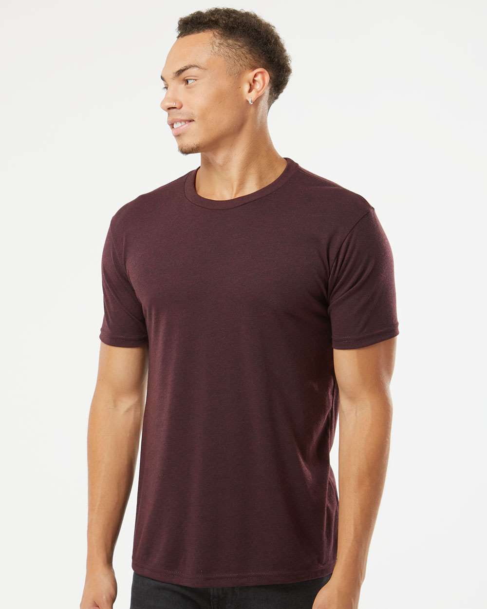 Unisex Triblend T-Shirt - OnModelFront - B84718532 - Cardinal Black