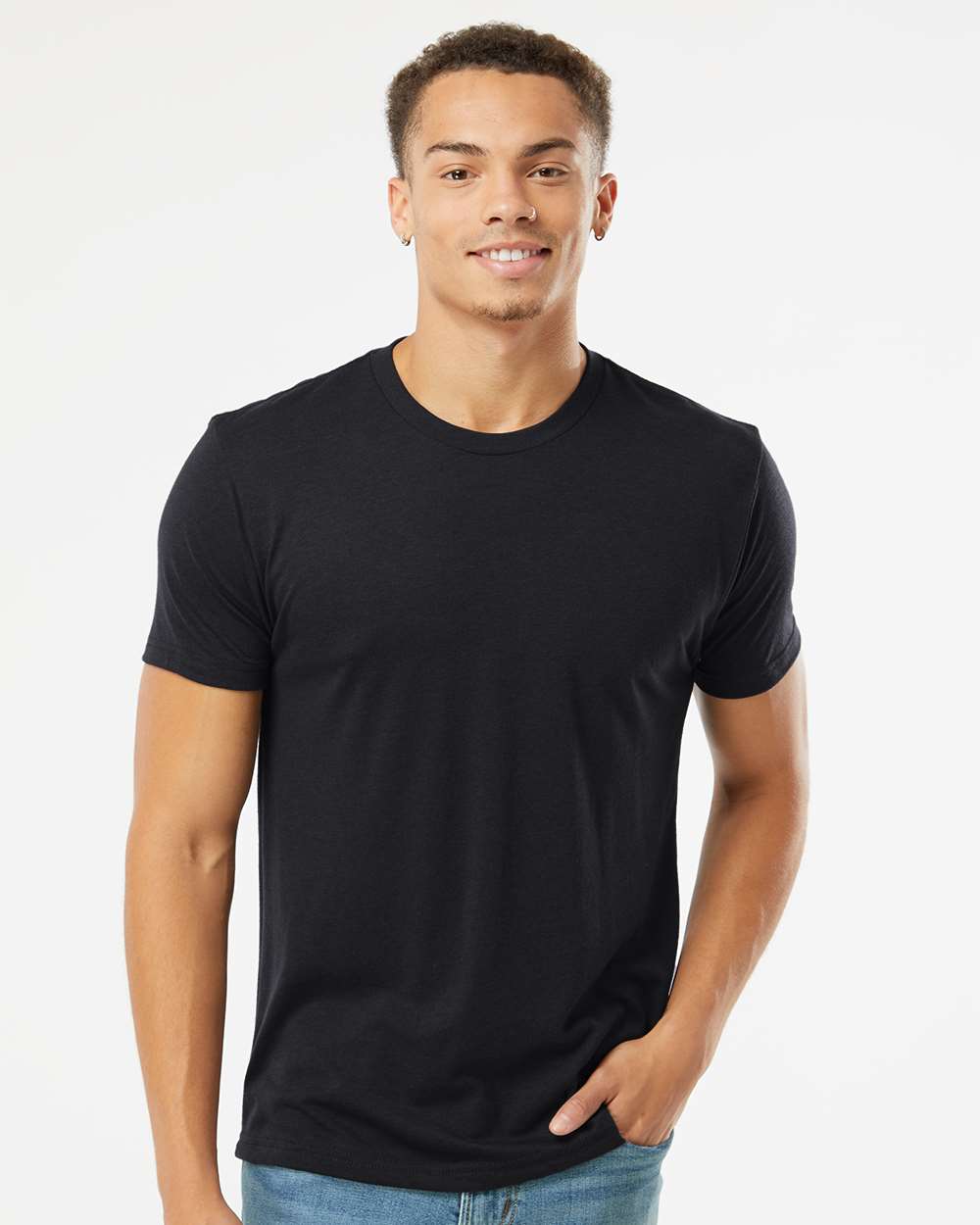 Unisex Triblend T-Shirt - OnModelFront - B84718992 - Black