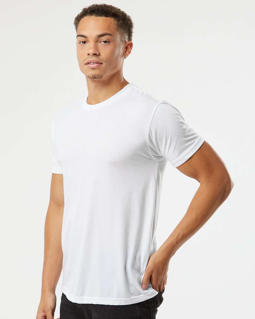Unisex Triblend T-Shirt - OnModelSide - B84718012 - White