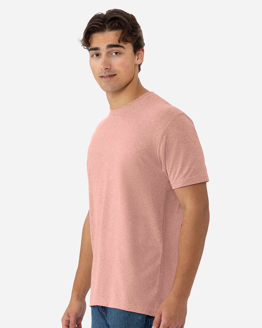 Unisex Triblend T-Shirt - OnModelSide - B84718302 - Desert Pink