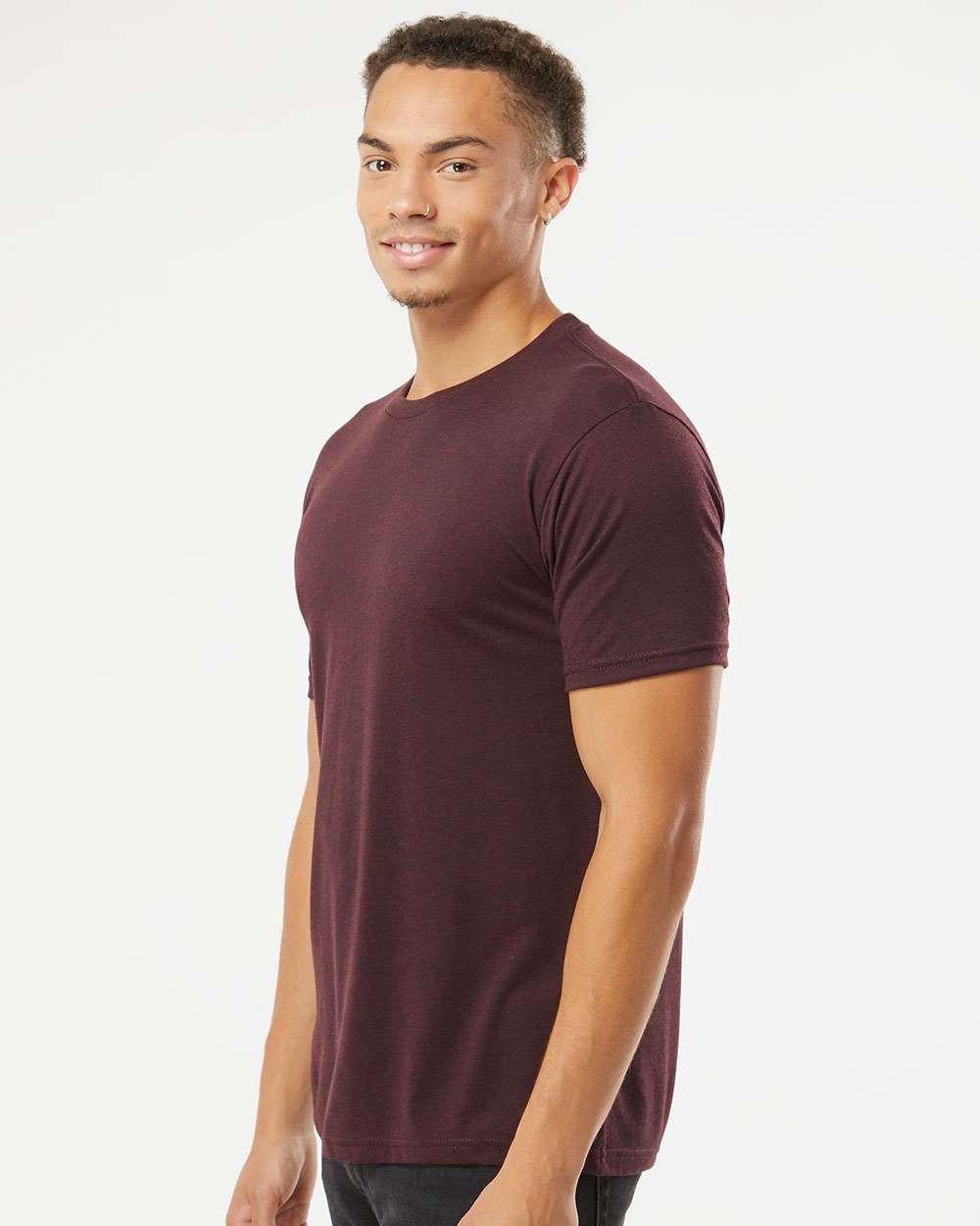 Unisex Triblend T-Shirt - OnModelSide - B84718532 - Cardinal Black