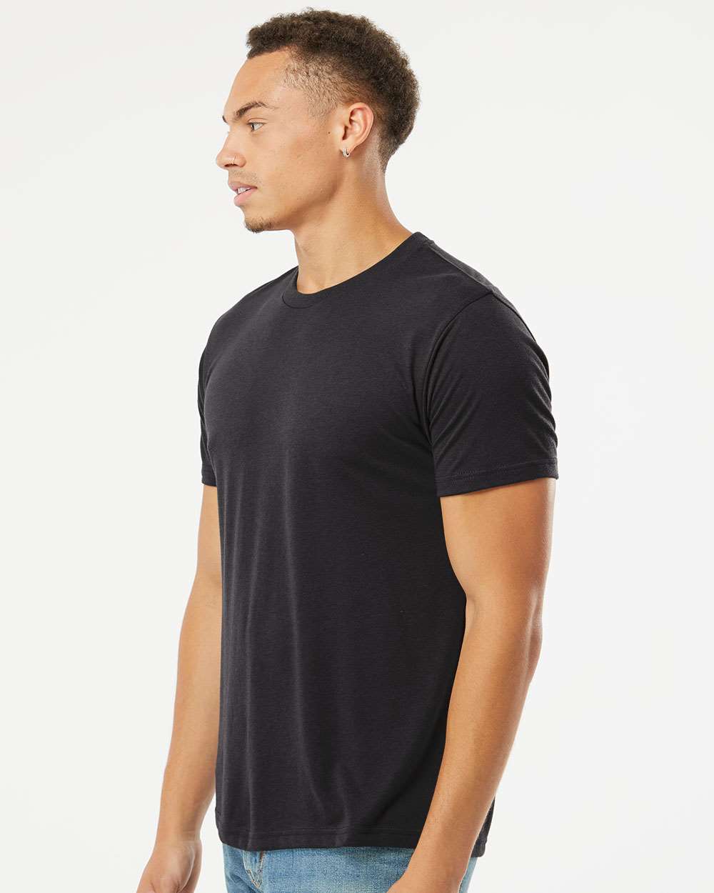 Unisex Triblend T-Shirt - OnModelSide - B84718592 - Graphite Black