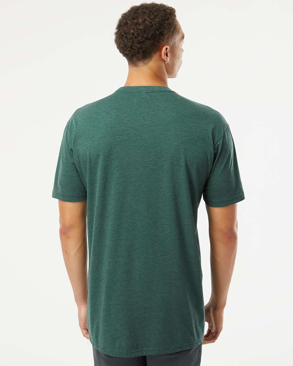 Unisex CVC T-Shirt - OnModelBack - B20618542 - Heather Forest Green
