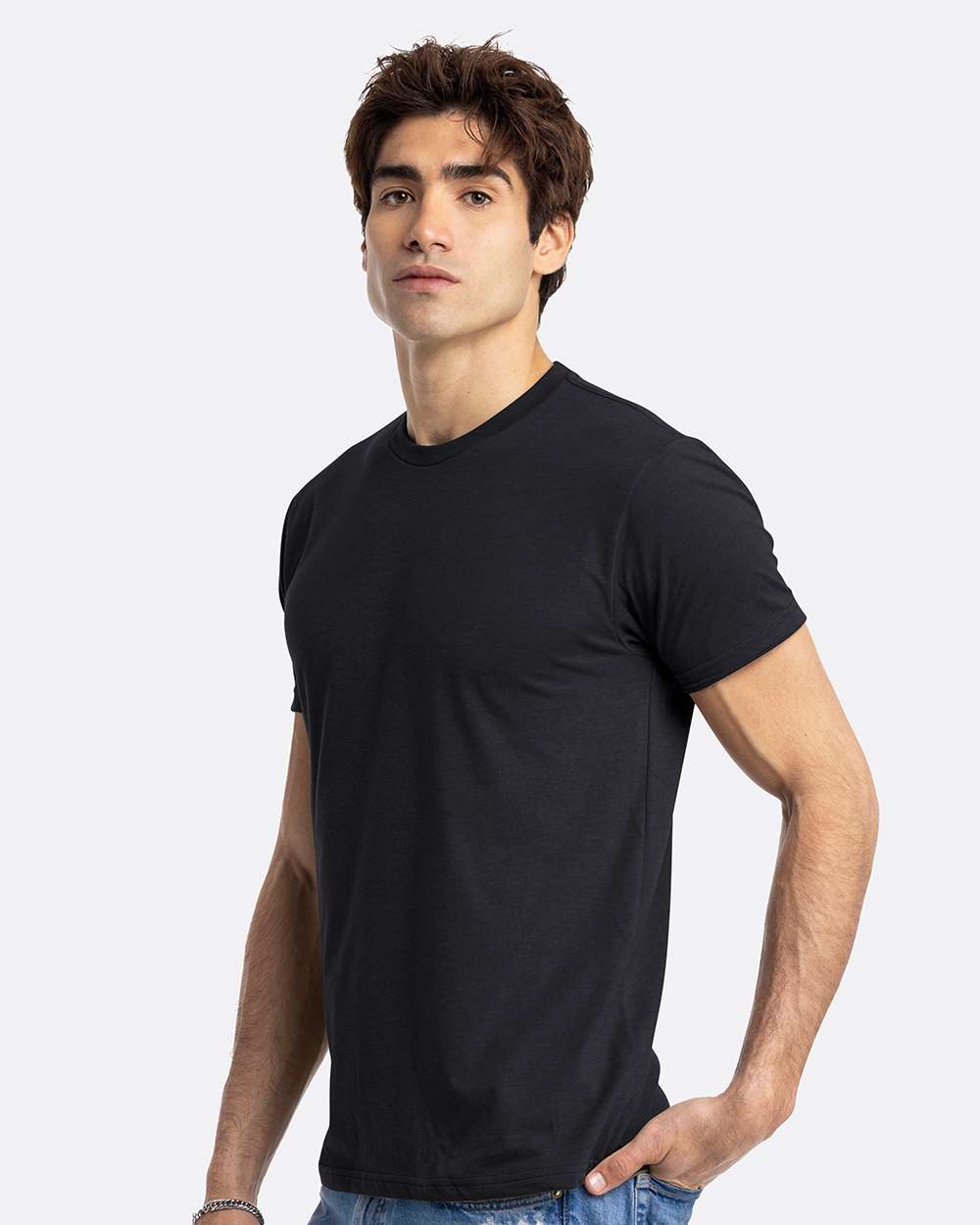 Unisex CVC T-Shirt - OnModelSide - B20618502 - Black