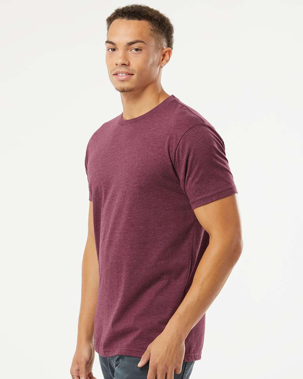 Unisex CVC T-Shirt - OnModelSide - B20618532 - Heather Maroon