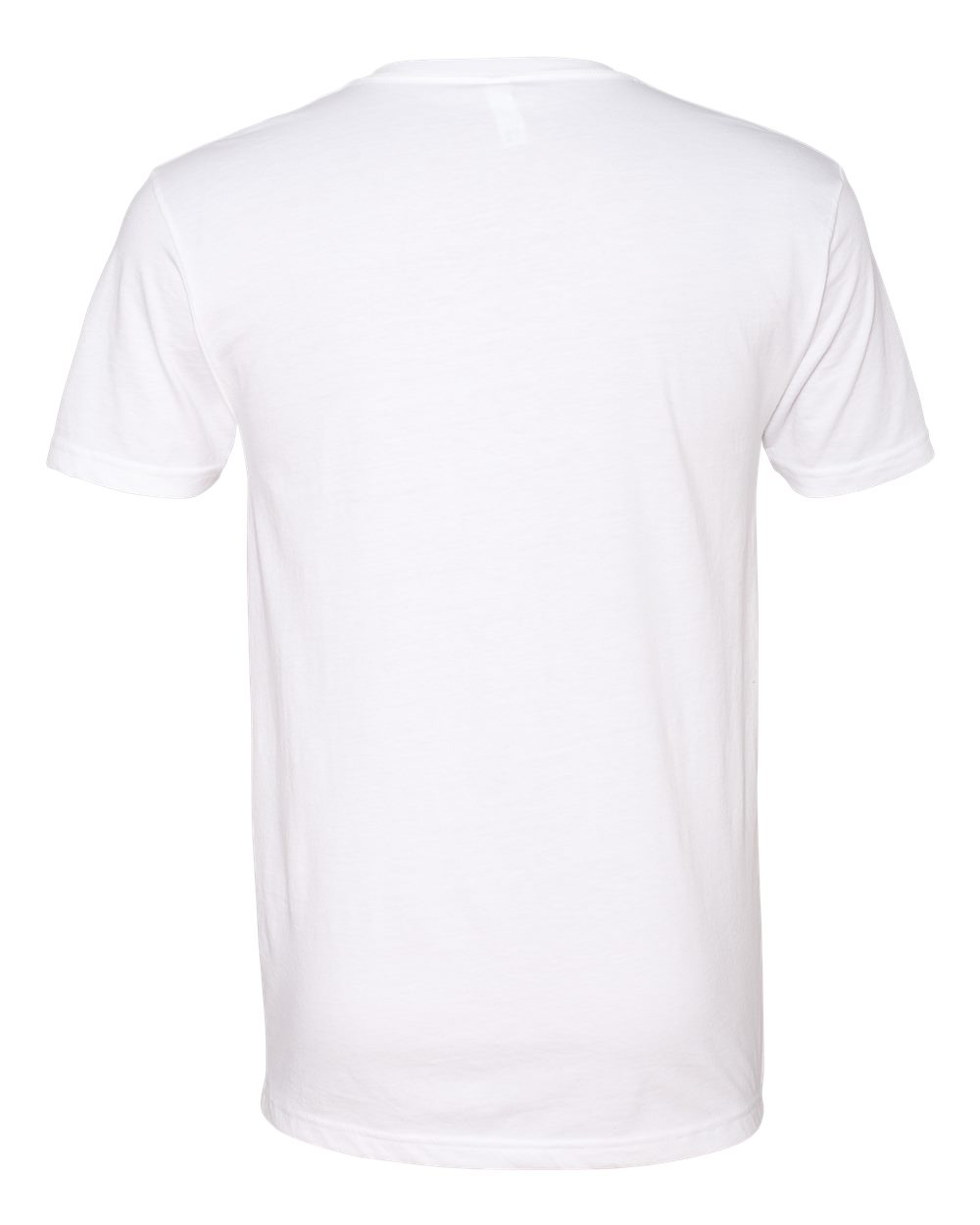 Men's CVC V-Neck T-Shirt - Back - B21918003 - White