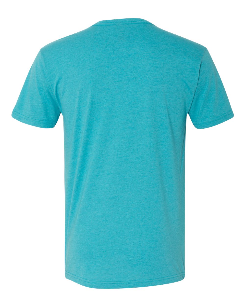 Men's CVC V-Neck T-Shirt - Back - B21918743 - Bondi Blue
