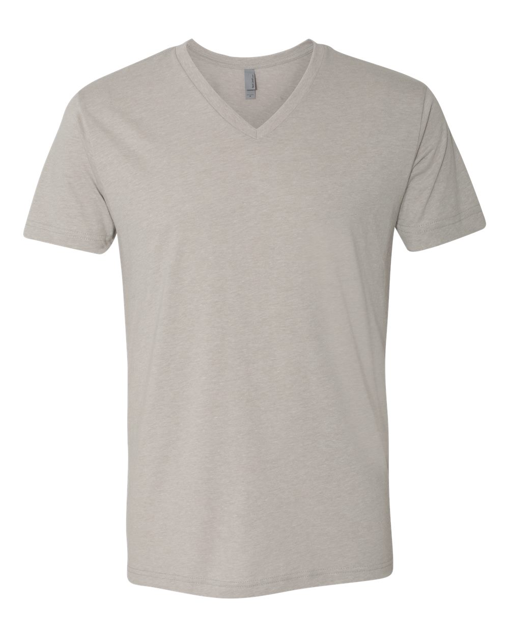 Men's CVC V-Neck T-Shirt - Front - B21918363 - Silk
