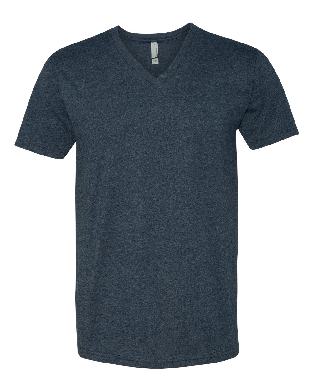 Men's CVC V-Neck T-Shirt - Front - B21918653 - Midnight Navy