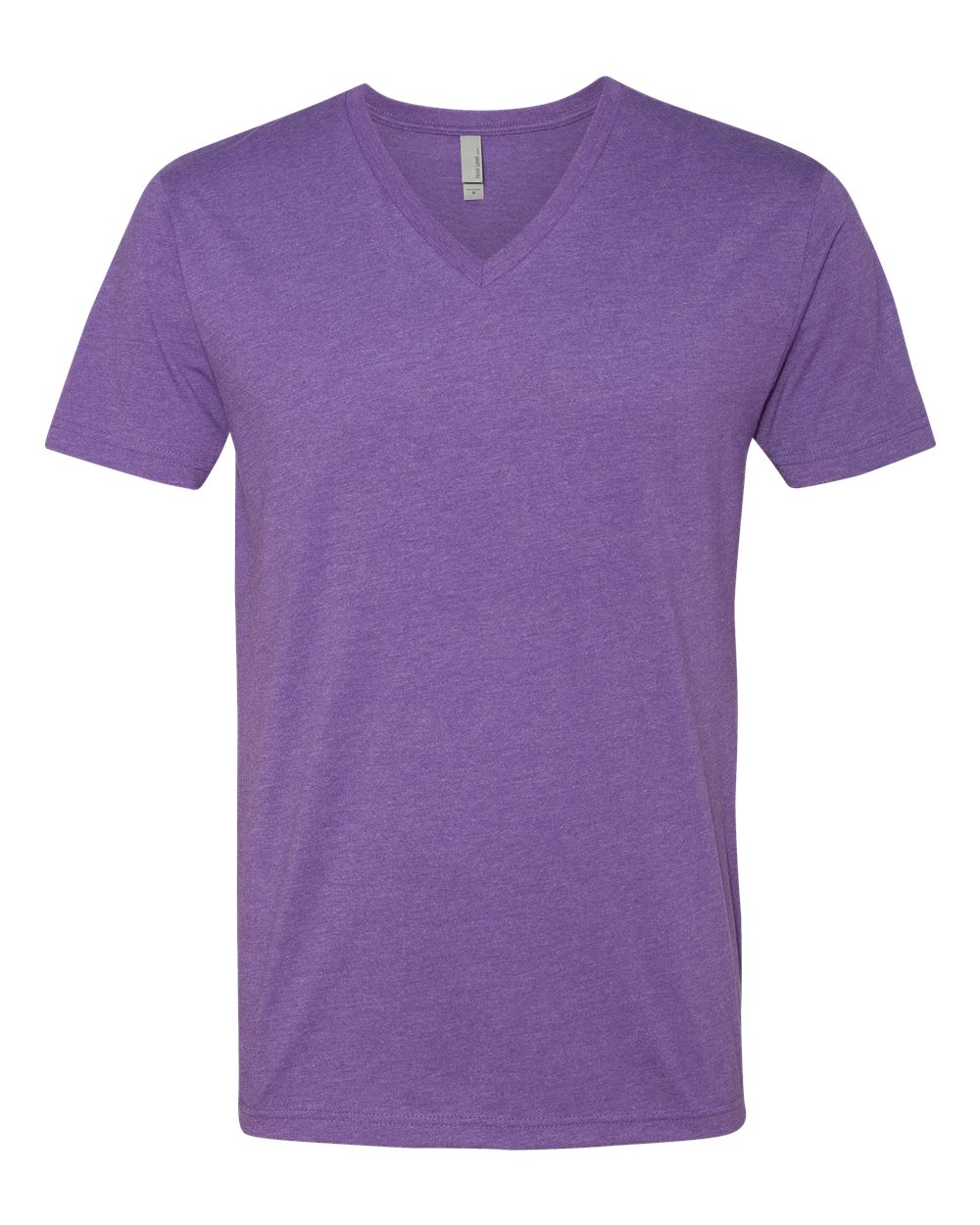 Men's CVC V-Neck T-Shirt - Front - B21918673 - Purple Rush