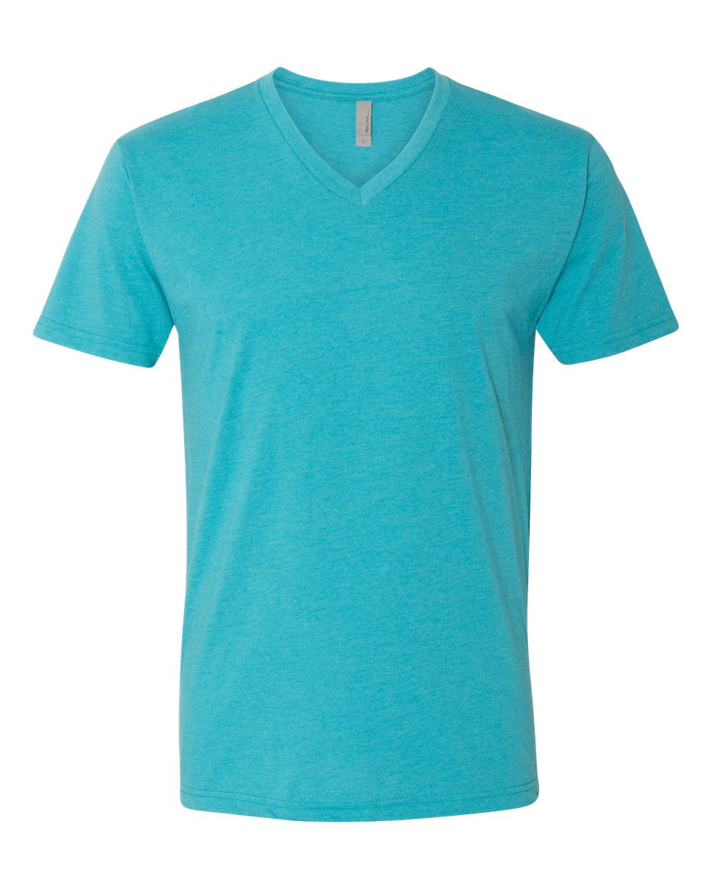 Men's CVC V-Neck T-Shirt - Front - B21918743 - Bondi Blue