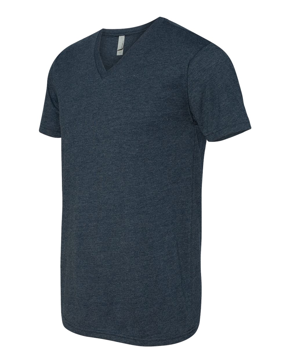 Men's CVC V-Neck T-Shirt - Side - B21918653 - Midnight Navy