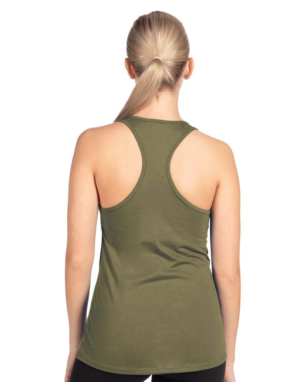 Women's Ideal Racerback Tank - OnModelBack - B56718062 - Military Green