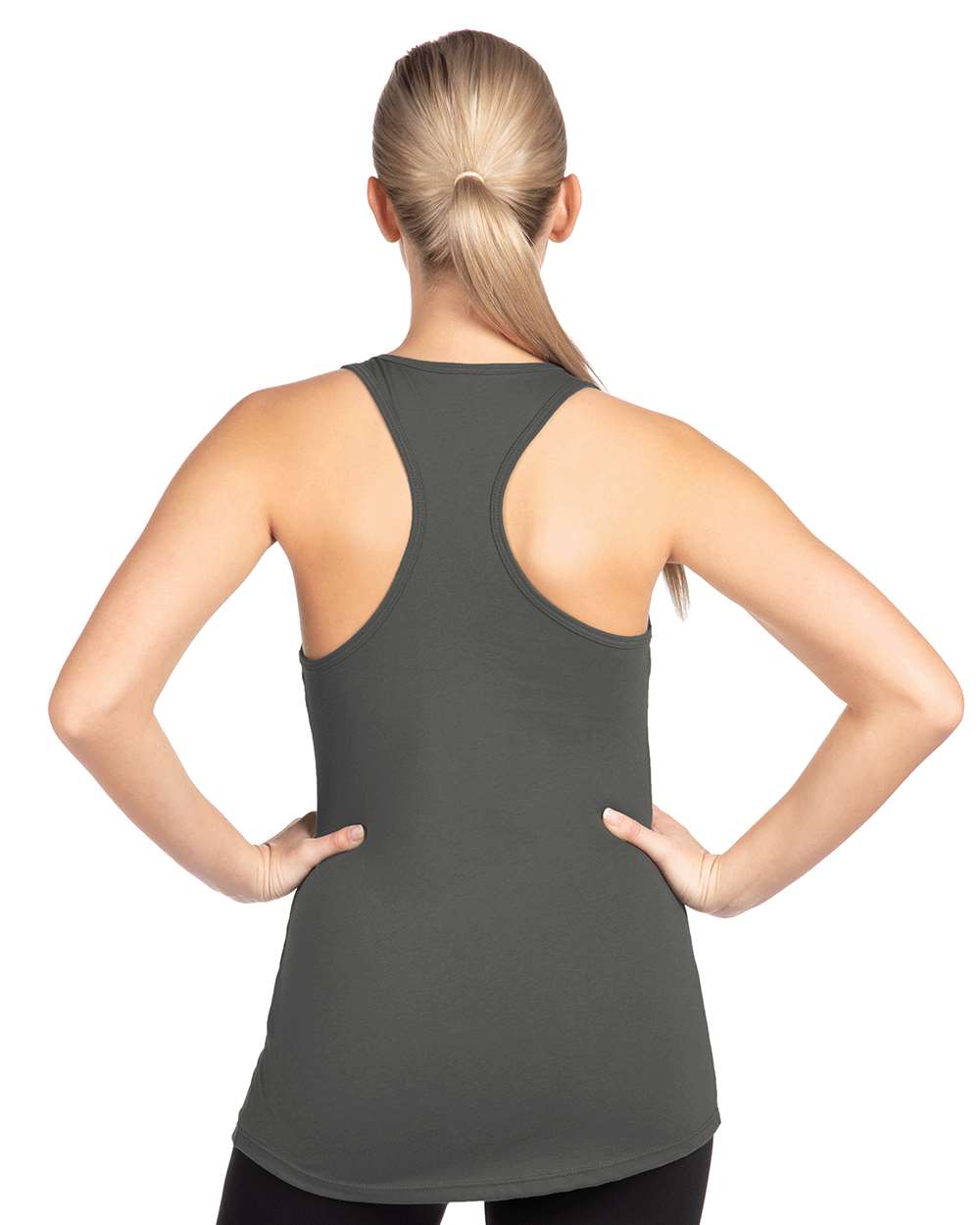 Women's Ideal Racerback Tank - OnModelBack - B56718092 - Dark Grey