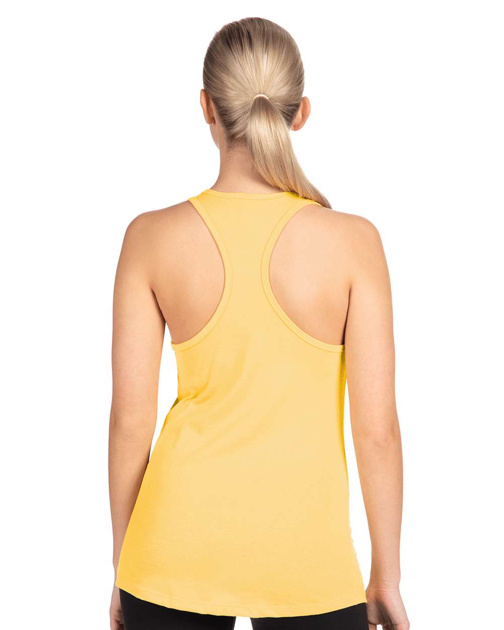 Women's Ideal Racerback Tank - OnModelBack - B56718402 - Banana Cream